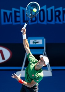 djokovic serve contact